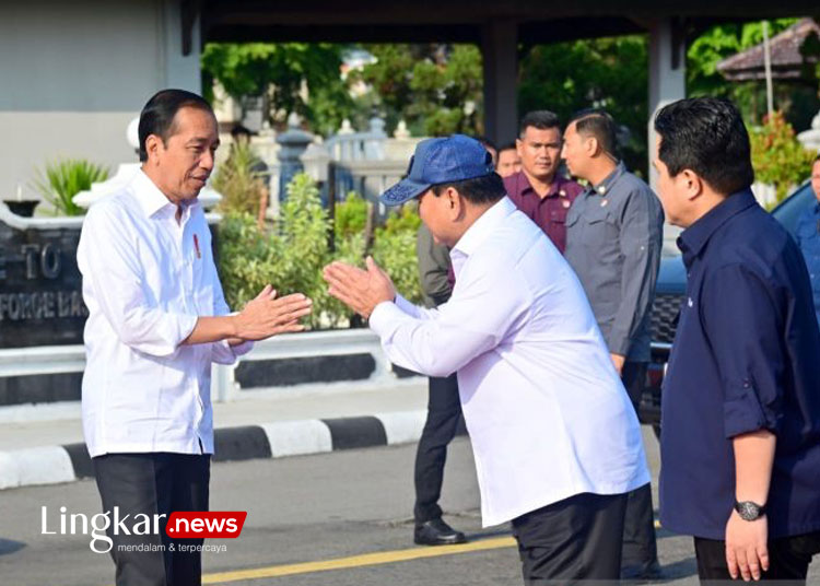 Jokowi Kunjungi Jatim Didampingi Probowo dan Eric