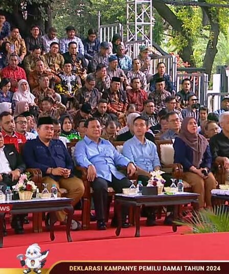 3 Pasangan Capres Cawapres Hadiri Deklarasi Kampanye Pemilu Damai 4 3 Pasangan Capres Cawapres Hadiri Deklarasi Kampanye Pemilu Damai