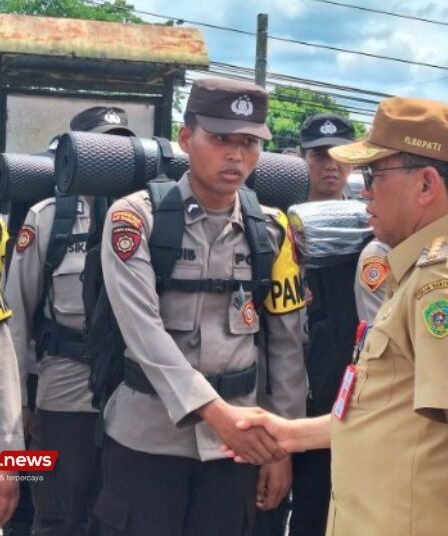 66 Personel Polsek Sepaku Dilepas Jaga Keamanan Pemilu di IKN dan Sekitarnya