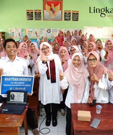Hore! Guru PAUD nonASN di Banyuwangi akan dapat Kucuran Insentif 7,2 miliar 6 Bupati Banyuwangi Ipuk Fiestiandani foto bersama usai menyerahkan insentif guru PAUD secara simbolis