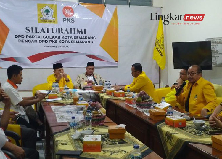 Pertemuan pengurus DPP Partai Keadilan Sejahtera PKS dan Partai Golkar Kota Semarang