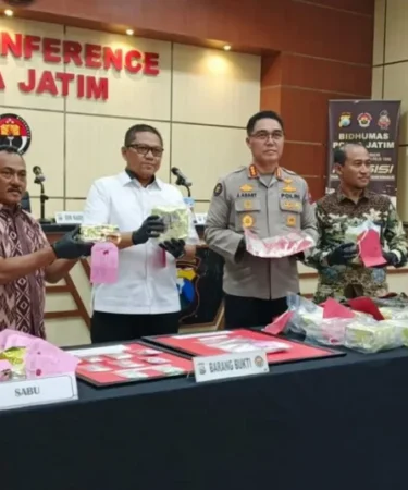 polda jatim barang bukti sabu