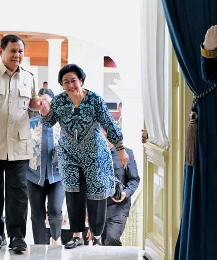 presiden prabowo bertemu megawati di istana merdeka