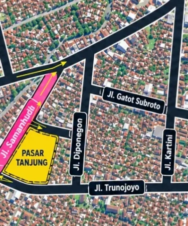 peta uji coba perubahan arus jalan diponegoro jember 750x476 1