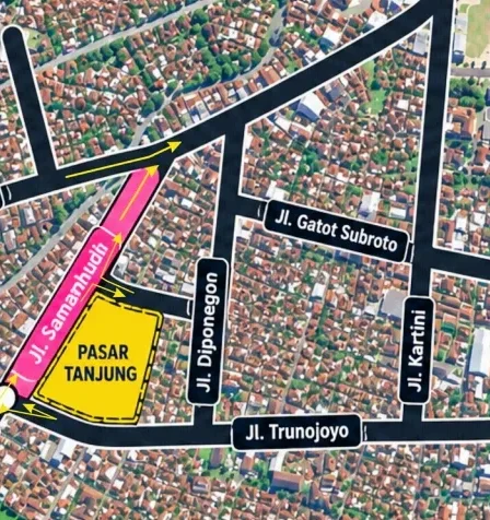 Uji Coba Perubahan Arus Jalan Diponegoro Jember Dimulai 5 Oktober 2026 2 peta uji coba perubahan arus jalan diponegoro jember 750x476 1